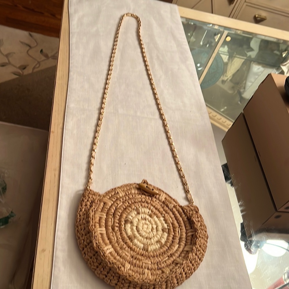 INC Crossbody circular Straw Bag. New without tags
